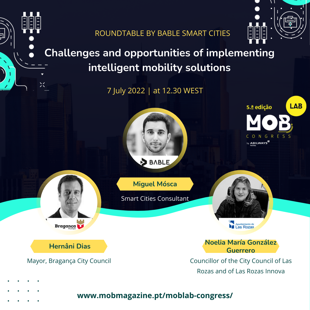 ¡Congreso MobLab 2022! Mesa redonda de BABLE Smart Cities