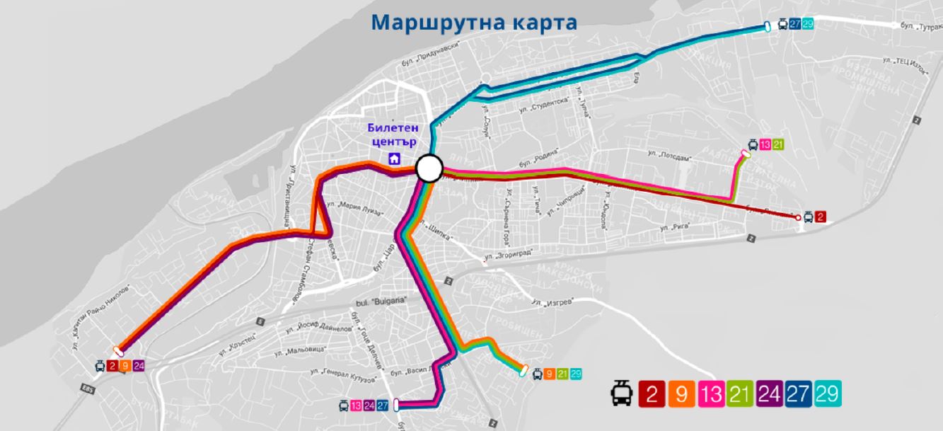 Analyse der Nachfrage nach öffentlichen Verkehrsmitteln und Umstrukturierung des Netzes in Druschba
