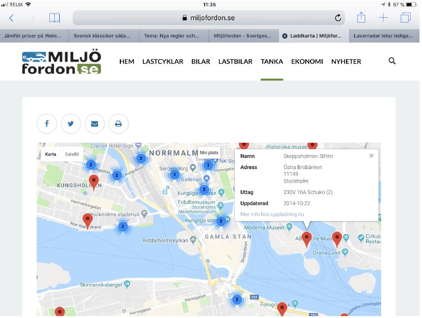 Miljofordon.se - el Portal Sueco de Vehículos Limpios