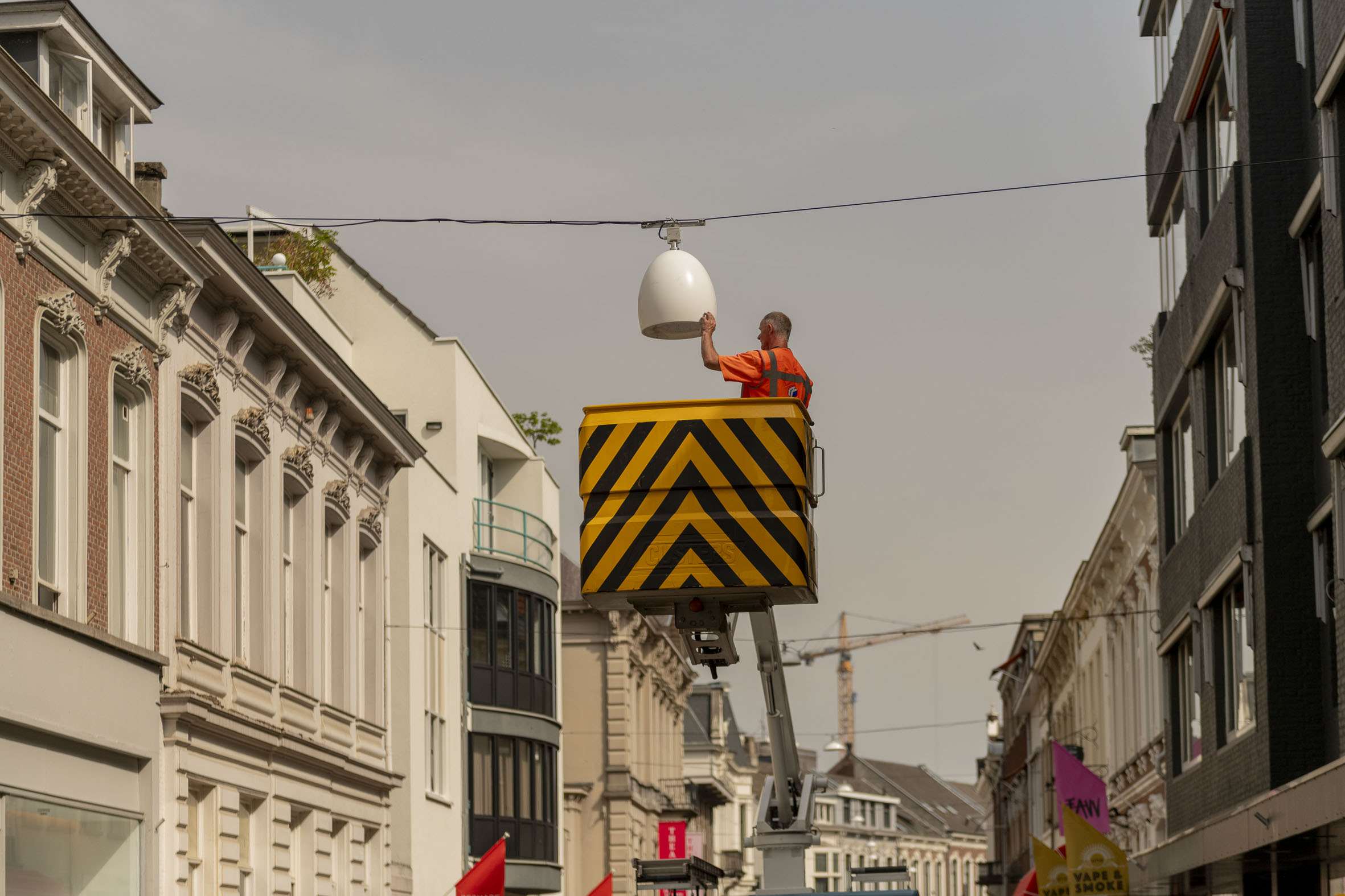 Infra-estrutura sem fios através da iluminação em Tilburg