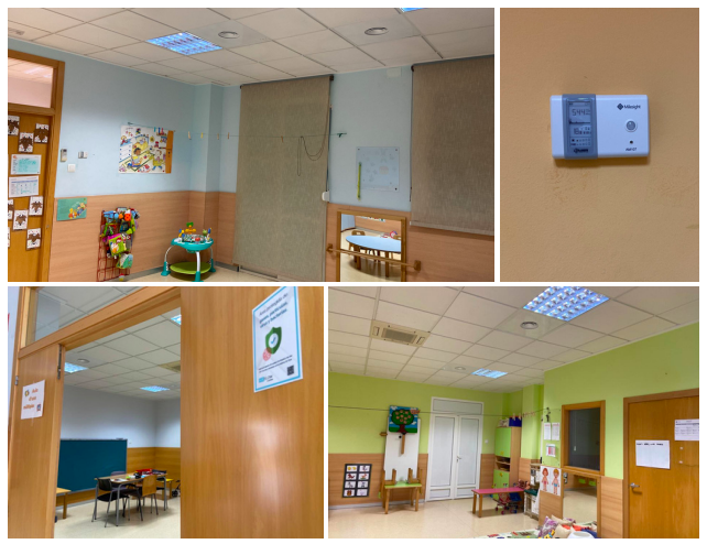 Sensores y Purificadores de aire en interiores en Escuelas Infantiles