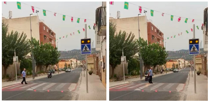 Intelligent pedestrian crossing at Montesa (Valencia)