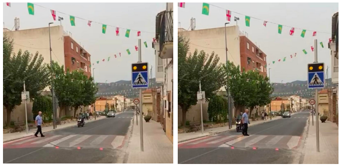 Intelligenter Fußgängerüberweg in Montesa (Valencia)