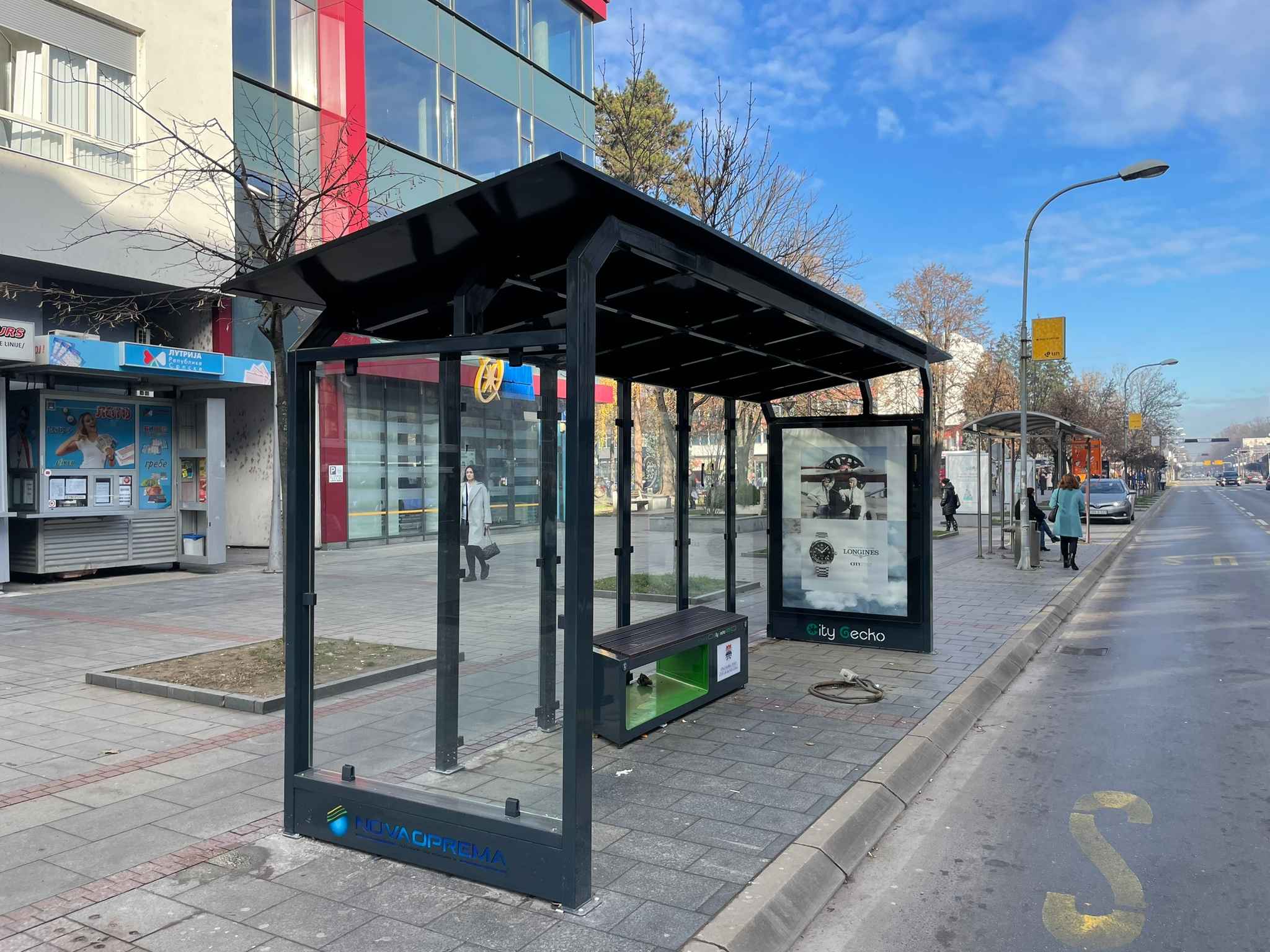 Paradas de autobús solar en la ciudad de Banja Luka