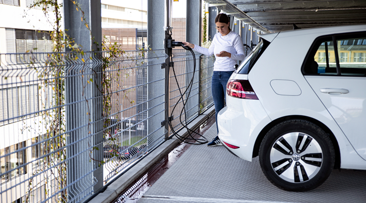 Infrastructure de recharge pour les voitures des employés