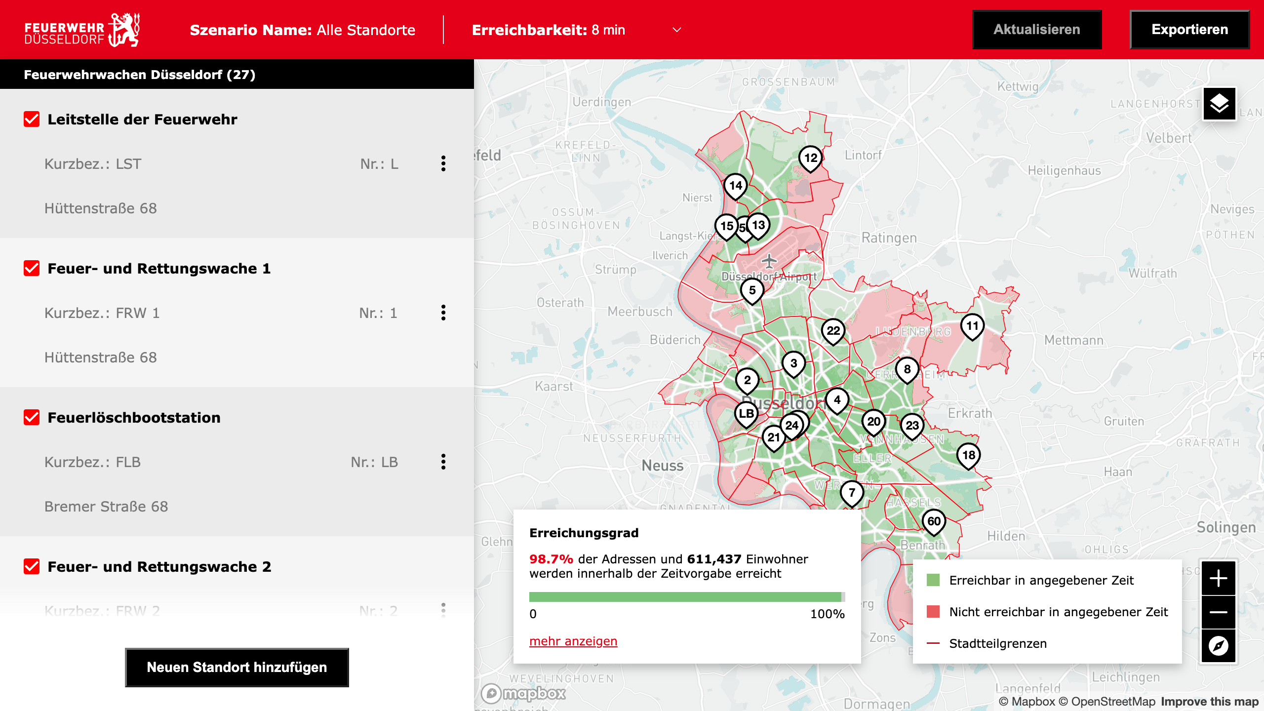 Outil de planification de site pour les services d'incendie et de secours